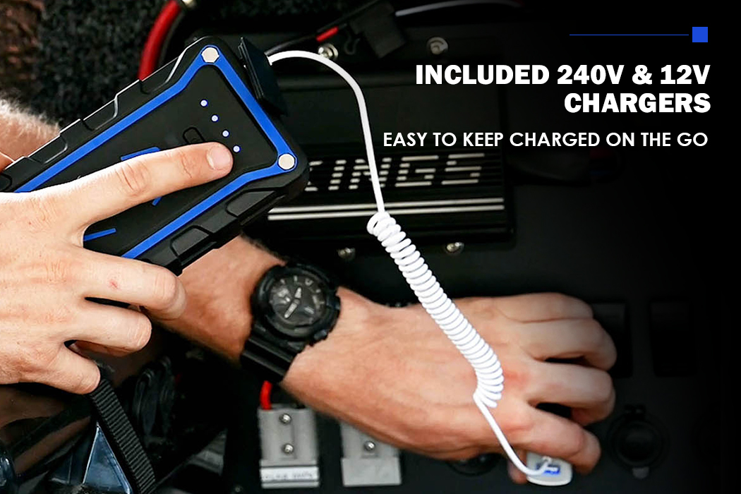 Kings 1000A Lithium Jump Starter LED Torch USB Phone Charger Power Bank